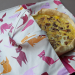 Tuto gratuit du sac à tarte en coton enduit Fleur de Soleil